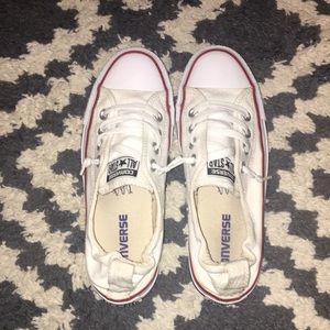 No tie white converse size US 6